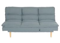 Schlafsofa Gästebett Schlafcouch Couch Schlaffunktion Liegefläche 180x110cm blau-grau