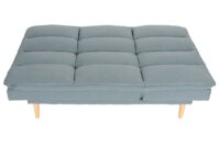 Schlafsofa Gästebett Schlafcouch Couch Schlaffunktion Liegefläche 180x110cm blau-grau