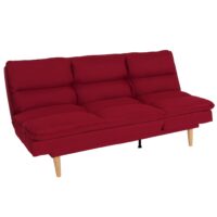 Schlafsofa Gästebett Schlafcouch Couch Schlaffunktion Liegefläche 180x110cm bordeaux