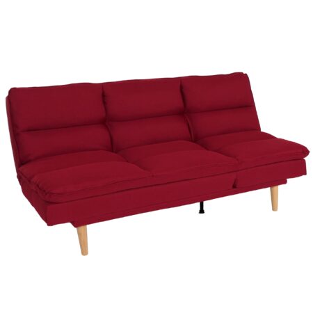 Schlafsofa Gästebett Schlafcouch Couch Schlaffunktion Liegefläche 180x110cm bordeaux