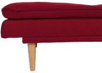 Schlafsofa Gästebett Schlafcouch Couch Schlaffunktion Liegefläche 180x110cm bordeaux