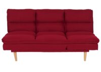 Schlafsofa Gästebett Schlafcouch Couch Schlaffunktion Liegefläche 180x110cm bordeaux