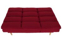 Schlafsofa Gästebett Schlafcouch Couch Schlaffunktion Liegefläche 180x110cm bordeaux