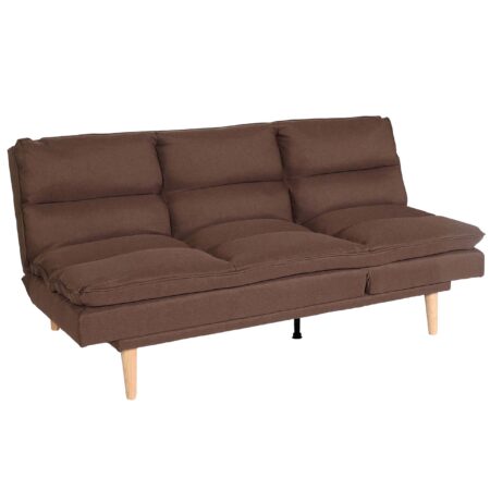 Schlafsofa Gästebett Schlafcouch Couch Schlaffunktion Liegefläche 180x110cm braun