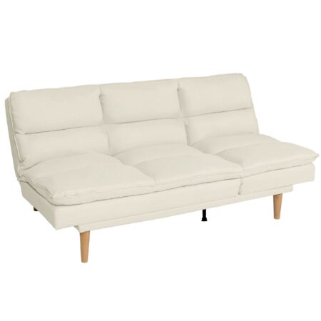 Schlafsofa Gästebett Schlafcouch Couch Schlaffunktion Liegefläche 180x110cm creme