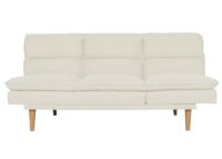 Schlafsofa Gästebett Schlafcouch Couch Schlaffunktion Liegefläche 180x110cm creme