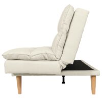 Schlafsofa Gästebett Schlafcouch Couch Schlaffunktion Liegefläche 180x110cm creme