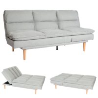 Schlafsofa Gästebett Schlafcouch Couch Schlaffunktion Liegefläche 180x110cm mint-grau
