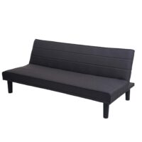 Schlafsofa Couch Klappsofa Gästebett Bettsofa Schlaffunktion 165cm anthrazit-grau