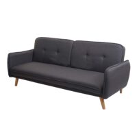 Schlafsofa Couch Klappsofa Gästebett Bettsofa Schlaffunktion 185cm anthrazit-grau