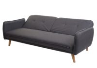 Schlafsofa Couch Klappsofa Gästebett Bettsofa Schlaffunktion 185cm anthrazit-grau