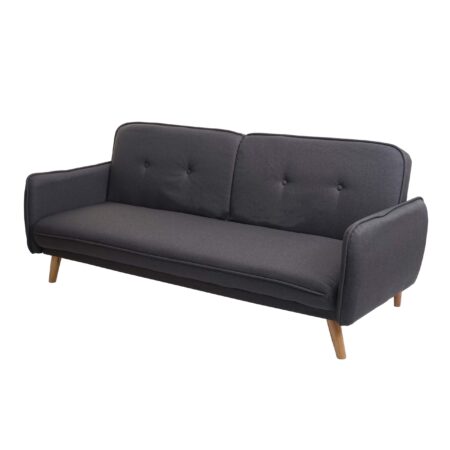 Schlafsofa Couch Klappsofa Gästebett Bettsofa Schlaffunktion 185cm anthrazit-grau