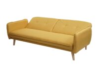 Schlafsofa Couch Klappsofa Gästebett Bettsofa Schlaffunktion 185cm gelb