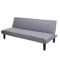 Schlafsofa Couch Klappsofa Gästebett Bettsofa Schlaffunktion 165cm grau