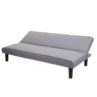 Schlafsofa Couch Klappsofa Gästebett Bettsofa Schlaffunktion 165cm grau