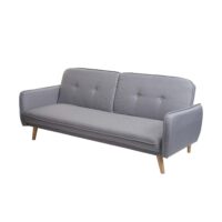 Schlafsofa Couch Klappsofa Gästebett Bettsofa Schlaffunktion 185cm grau