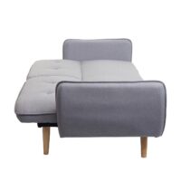 Schlafsofa Couch Klappsofa Gästebett Bettsofa Schlaffunktion 185cm grau