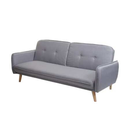 Schlafsofa Couch Klappsofa Gästebett Bettsofa Schlaffunktion 185cm grau
