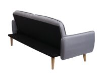 Schlafsofa Couch Klappsofa Gästebett Bettsofa Schlaffunktion 185cm grau