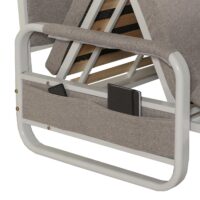 Schlafsofa Schlafcouch Sofa Bettkasten Liegefläche 190x185cm Stoff hellgrau
