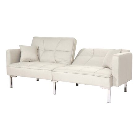 Schlafsofa Schlafcouch Bettsofa Gästebett Liegefläche 170x104cm creme-beige