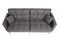 Schlafsofa Schlafcouch Bettsofa Gästebett Liegefläche 170x104cm grau