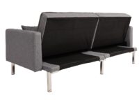 Schlafsofa Schlafcouch Bettsofa Gästebett Liegefläche 170x104cm grau