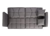 Schlafsofa Schlafcouch Bettsofa Gästebett Liegefläche 170x104cm grau