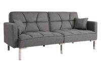 Schlafsofa Schlafcouch Bettsofa Gästebett Liegefläche 170x104cm grau