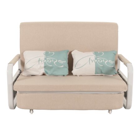 Schlafsofa Schlafcouch Couch Schlaffunktion Bettkasten 130x185cm beige