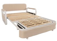 Schlafsofa Schlafcouch Couch Schlaffunktion Bettkasten 130x185cm beige