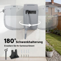 Schlauchbox Gartenschlauch automatisch schwenkbar 20m