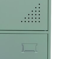 Stahl Schließfachschrank mintgrün mit 3 Türen 90x38x45 cm