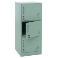 Stahl Schließfachschrank mintgrün mit 3 Türen 90x38x45 cm