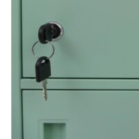 Stahl Schließfachschrank mintgrün mit 3 Türen 90x38x45 cm