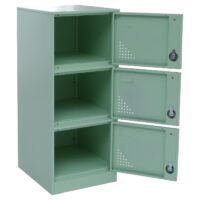 Stahl Schließfachschrank mintgrün mit 3 Türen 90x38x45 cm
