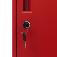 Stahl Schließfachschrank rot mit 3 Türen 90x38x45 cm