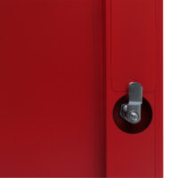 Stahl Schließfachschrank rot mit 3 Türen 90x38x45 cm