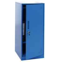 Blauer Stahl Spind mit Kleiderstange 90x38x45 cm