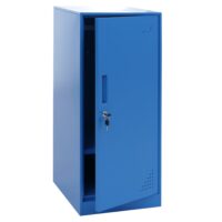 Blauer Stahl Spind mit Kleiderstange 90x38x45 cm