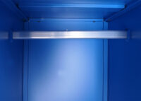 Blauer Stahl Spind mit Kleiderstange 90x38x45 cm