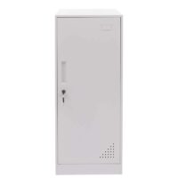 Weißer Stahl Spind mit Kleiderstange und Schließfach 90x38x45 cm