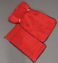 Schlitten mit Winterfusssack & Rückenlehne Schwarz