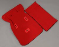 Schlitten mit Winterfusssack & Rückenlehne Schwarz