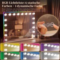 Schminkspiegel mit LED dimmbar Bluetooth Lautsprecher Vergrösserung