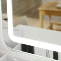 Schminktisch Frisiertisch mit LED und Hocker Weiss.