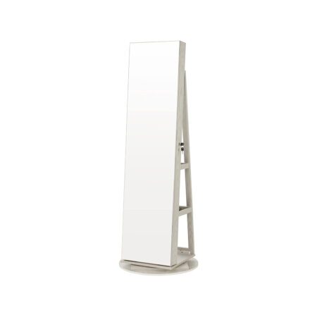 Schmuckschrank Spiegelschrank Standspiegel drehbar Weiss.