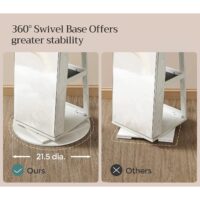 Schmuckschrank Spiegelschrank Standspiegel drehbar Weiss.