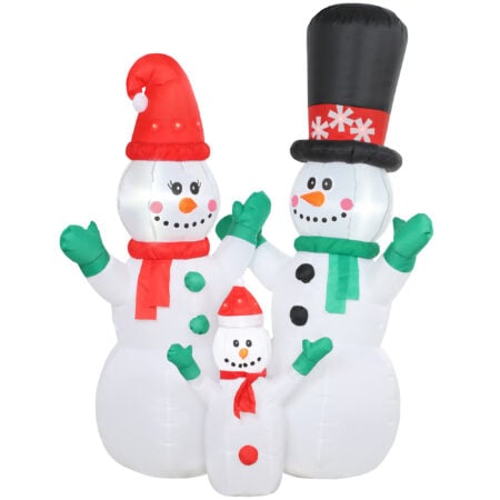 Schneemann aufblasbar mit LED Weihnachtsdeko für aussen und innen
