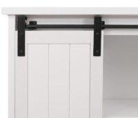Schrank Kommode Highboard Schiebetür 8 Staufächer Industrial 163x76x38cm weiss